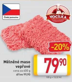 Maso mleté vepřové Vocílka