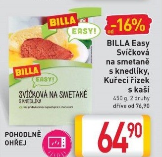 Svíčková na smetaně Easy Billa