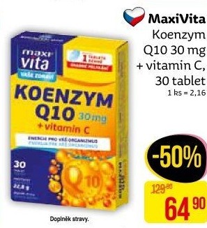 Doplněk stravy Koenzym Q10 MaxiVita