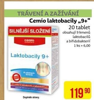 Doplněk stravy laktobacily 9+ Cemio