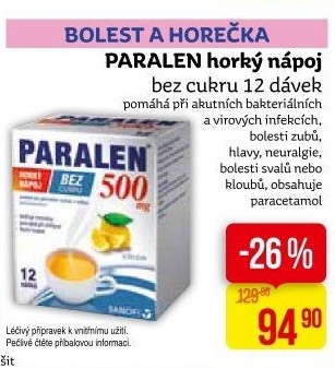 Nápoj horký Paralen