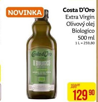 Olivový olej extra panenský Biologico Costa D'