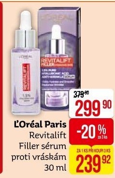 Sérum pleťové proti vráskám Hyaluron Revitalift Filler L'
