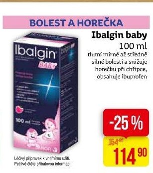 Sirup pro děti Ibalgin Baby