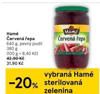 Červená řepa Hamé