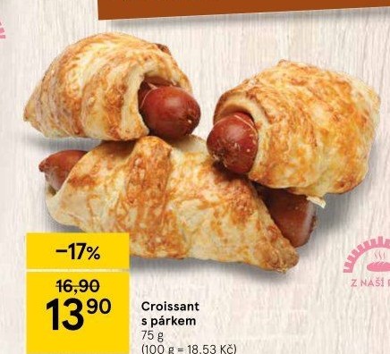 Croissant s párkem