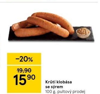 Krůtí klobása se sýrem