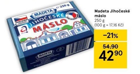 Máslo Jihočeské Madeta