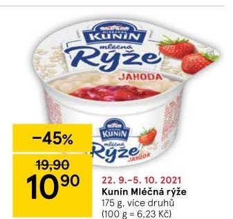 Mléčná rýže Kunín