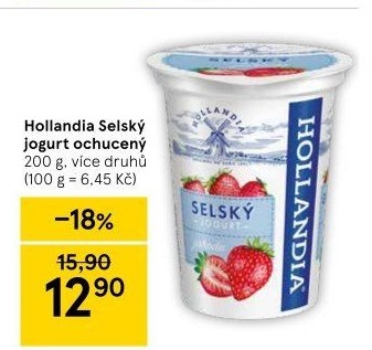 Ochucený jogurt selský Hollandia
