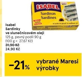 Sardinky v oleji Isabel