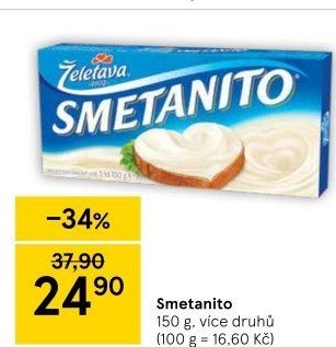 Sýr tavený Smetanito Želetava