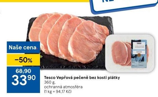 Vepřová pečeně bez kosti Tesco
