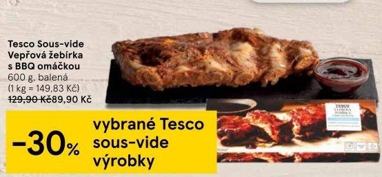Vepřové žebírka Sous vide Tesco
