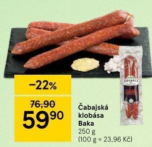 Čabajská klobása Baka Csabahús