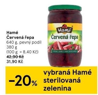 Červená řepa Hamé