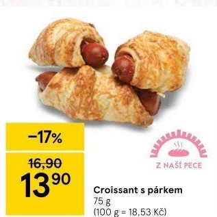 Croissant s párkem