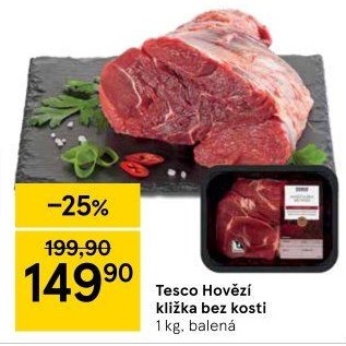 Hovězí kližka bez kosti Tesco