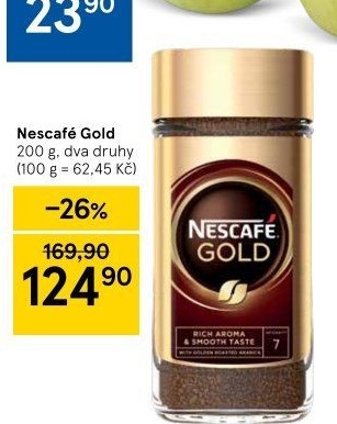 Instantní kávy Nescafé Gold