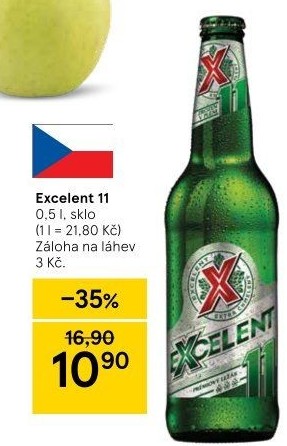 Pivo světlý ležák 11° Excelent