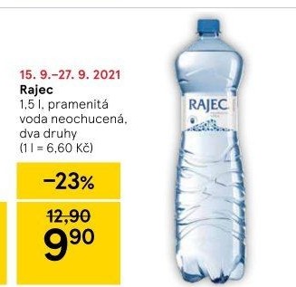 Přírodní voda Rajec