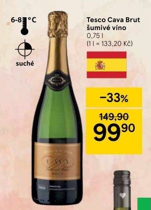 Sekt Brut Cava Tesco