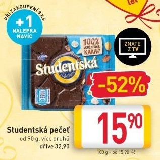 Čokoláda Studentská pečeť Orion