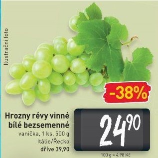Hrozny bílé bezsemenné