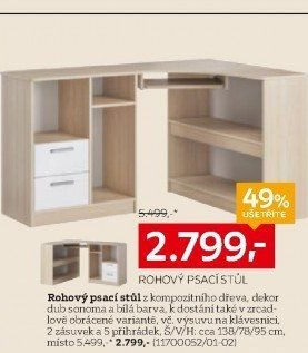 ROHOVÝ PSACÍ STŮL
