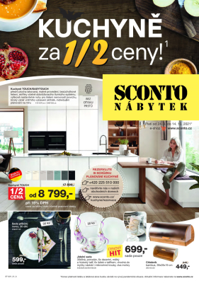 akční leták Sconto nábytek 24.9.2021-14.10.2021