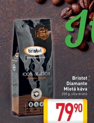 Mleté kávy Diamante Bristot