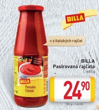 Pasírovaná rajčata Billa
