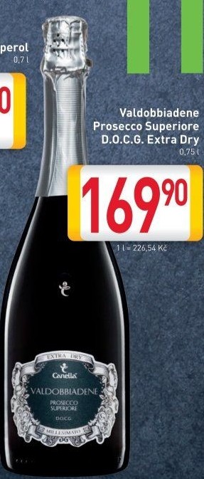 Prosecco extra dry Valdobbiadene DOCG Mionetto