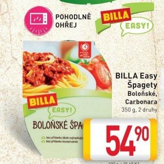 Špagety Boloňské Easy Billa