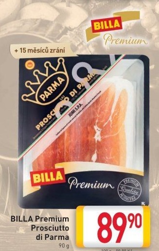 Šunka Prosciutto di Parma Premium Billa
