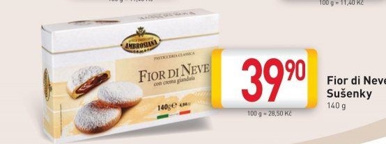 Sušenky s náplní Fior di Neve Ambrosiana
