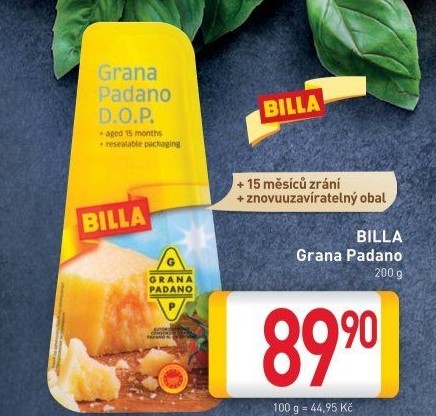 Sýr Grana Padano Billa