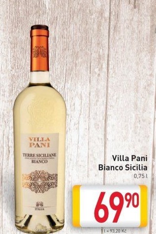 Víno Bianco Sicilia Villa Pani