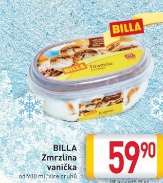 Zmrzlina ve vaničce Billa