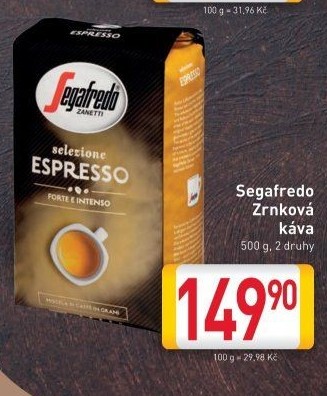Zrnkové kávy Segafredo
