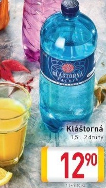 Minerální voda kalcia Kláštorná