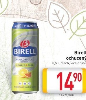 Nealkoholické pivo ochucené Birell