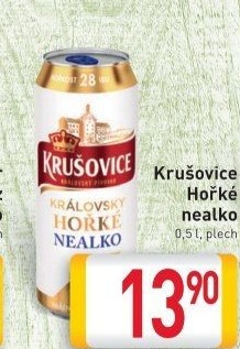 Pivo nealkoholické Královsky hořké Krušovice