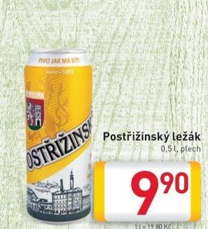Pivo Postřižinský ležák Pivovar Nymburk