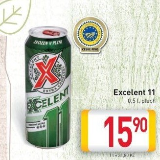 Pivo světlý ležák 11° Excelent