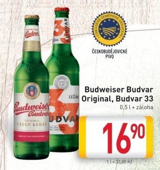 Pivo světlý ležák B: Original Budweiser Budvar