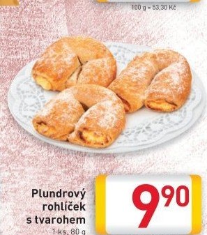 Plundrový rohlíček s náplní