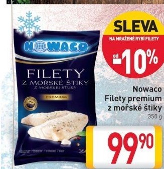 Štika mořská filety mražená Premium Nowaco