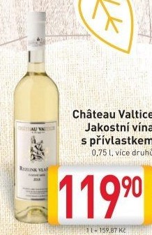 Vína Chateau Valtice - přívlastková