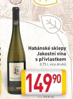 Vína Habánské sklepy - přívlastková